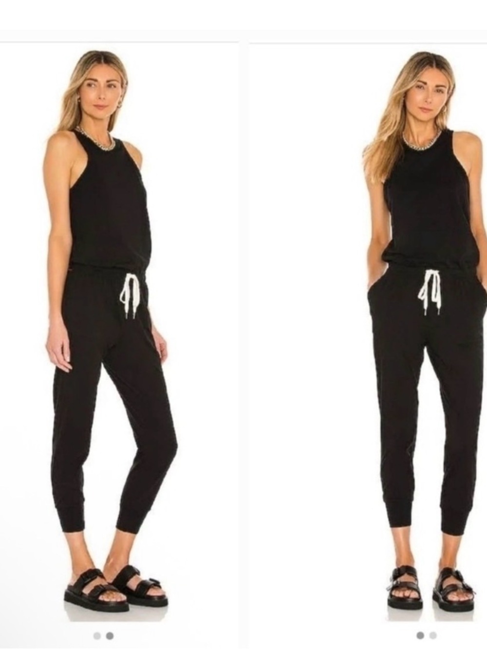 n Philanthropy Women’s Black Tank Jumpsuit with Drawstring Waist